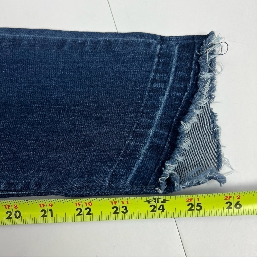 Old Navy Rockstar Women’s Blue Jeans Sz 4 Dark Wash Mid-Rise Stretch Distressed - Picture 11 of 12